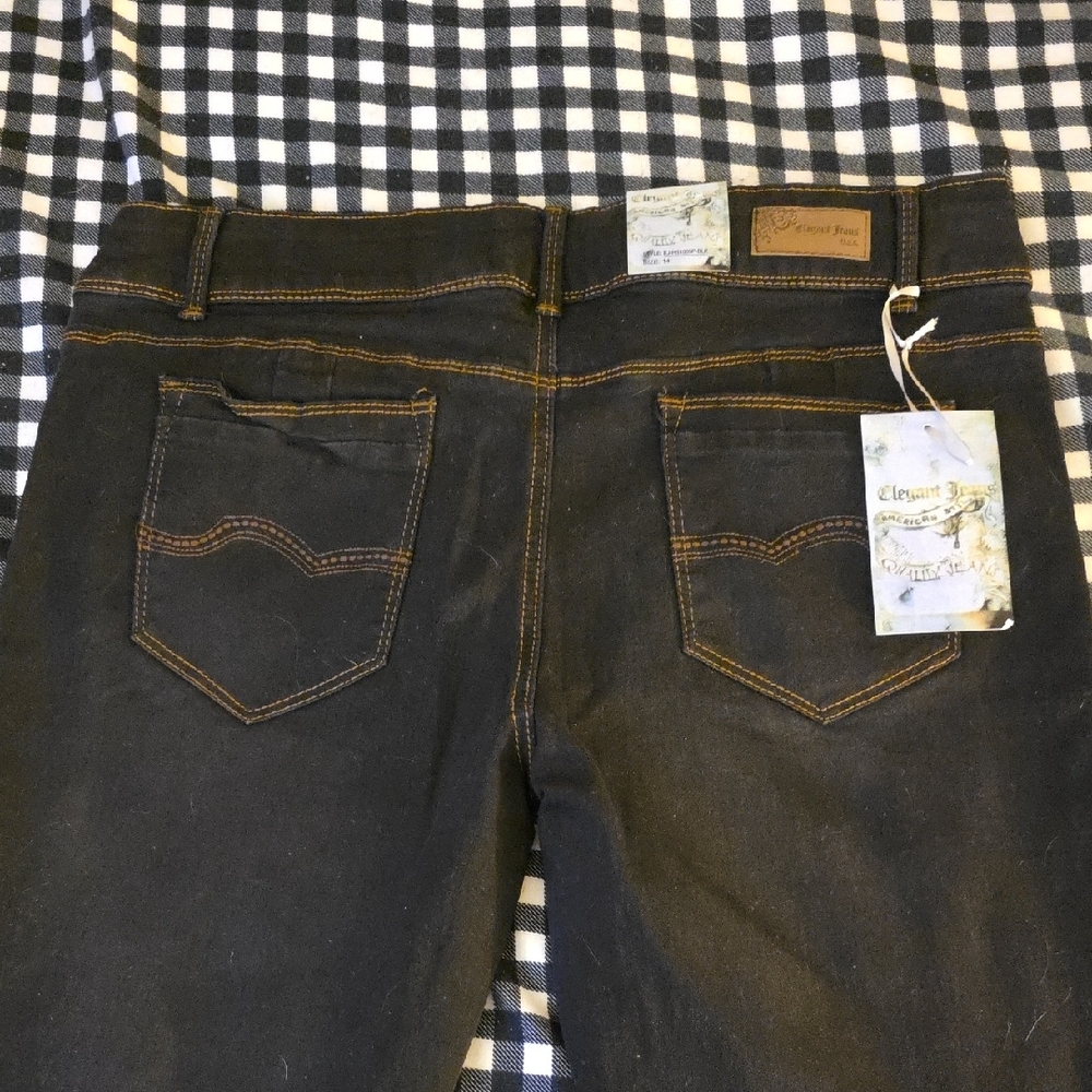NEW Elegant Jeans Dark Blue Denim Size 14